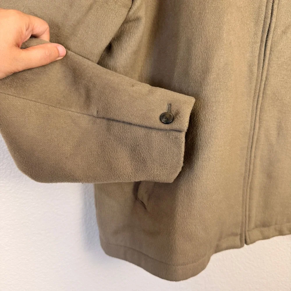 PAIGE Harrington Jacket Men XL Camel Tan bomber Wool Wilberson Zip Up Minimalist